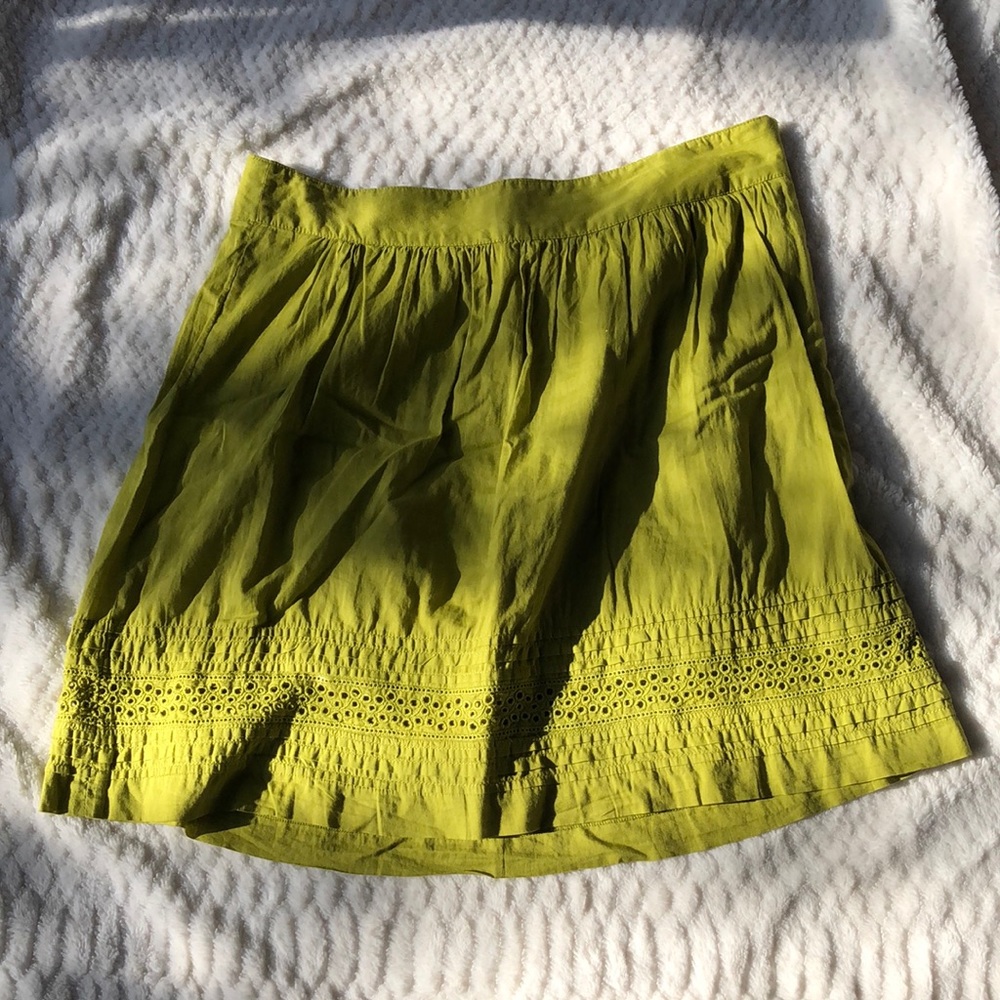 Chartreuse Ann Taylor Skirt